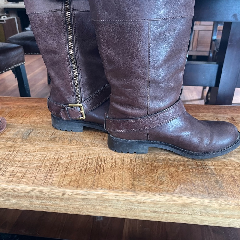 Brown Coach Leather Riding Boots - Picture 3 of 12